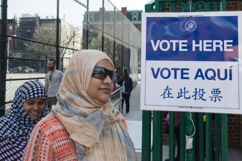 At the polls in Brooklyn