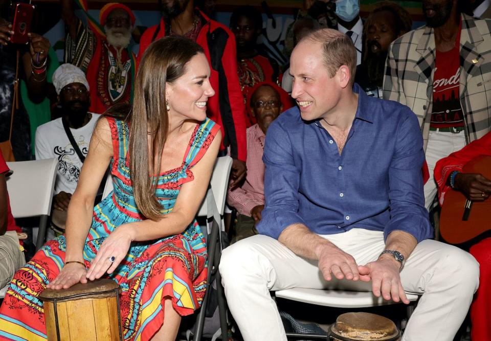 4) Kate Middleton and Prince William in Kingston, Jamaica, March 2022