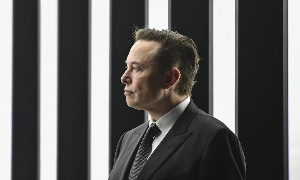 <span>Musk published a video on X in which Tesla employees urged investors to support the boss’s pay deal. </span><span>Photograph: Patrick Pleul/AP</span>