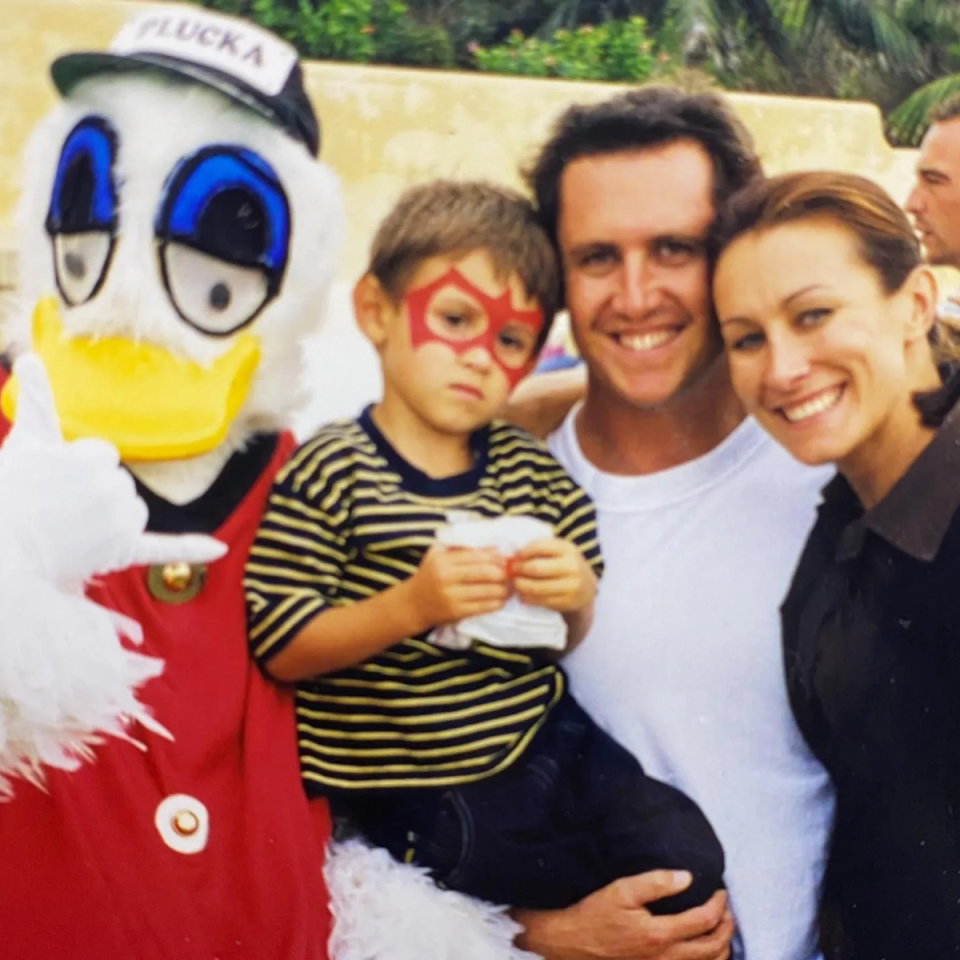 Throwback photo of The Morning Show’s Larry Emdur, Sylvie and their son Jye.