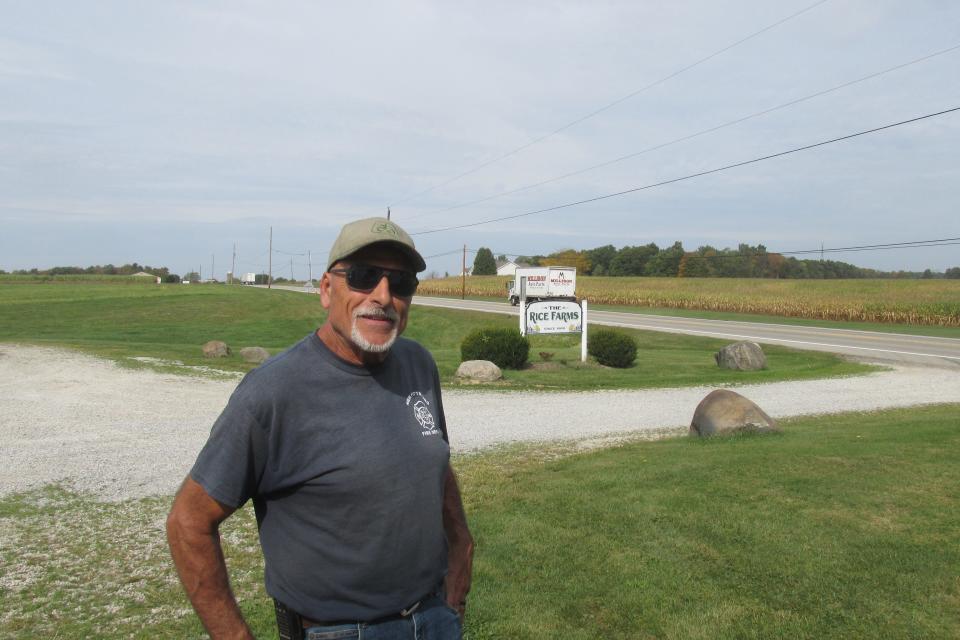 Joe Rice and his family own The Rice Farms in New Pittsburgh along U.S. Route 250/