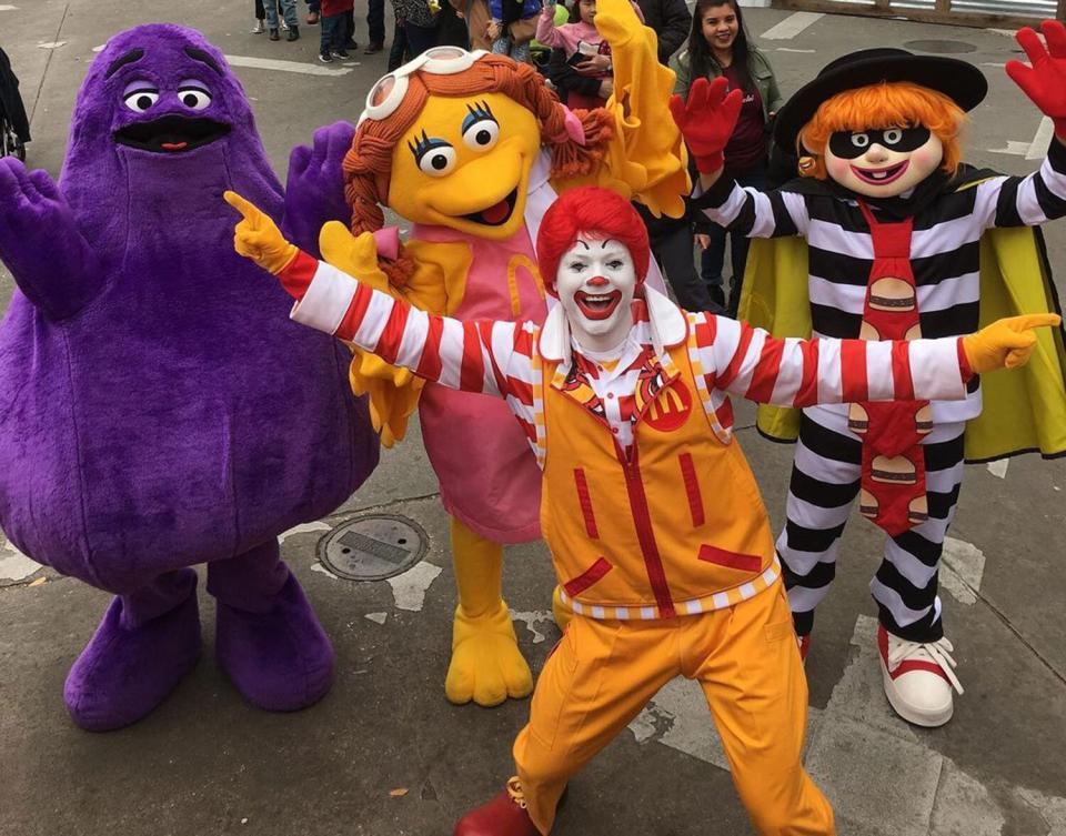 Grimace and other McDonald's mascots