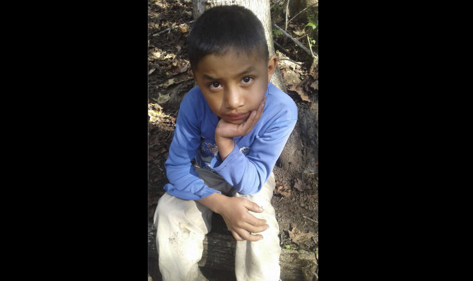 <p> This Dec, 12, 2018 photo provided by Catarina Gomez on Thursday, Dec. 27, 2018, shows her half-brother Felipe Gomez Alonzo, 8, near her home in Yalambojoch, Guatemala. The 8-year-old boy died in U.S. custody at a New Mexico hospital on Christmas Eve after suffering a cough, vomiting and fever, authorities said. The cause is under investigation. (Catarina Gomez via AP) </p>