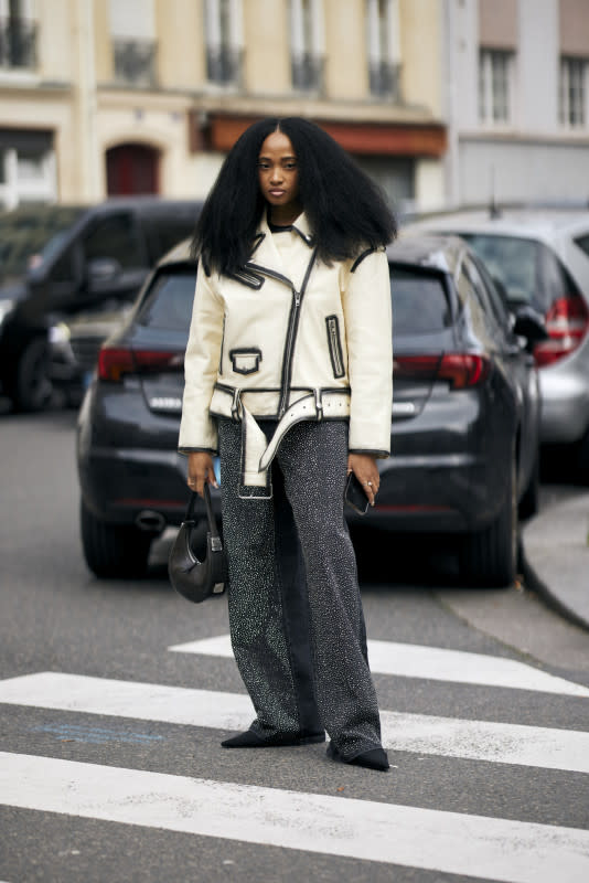 Day 2 of Paris Fashion Week Street Style Was All About Tights - Fashionista