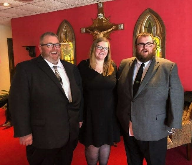 From left, Dennis Conley Jr., Emily Baker and Aaron Conley. Dennis and Aaron Conley have lost 430 pounds, combined, since 2019 and are riding their second RAGBRAI.