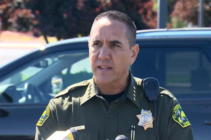 Sheriff Wayne Woo updates the media on inmate Eric Abril, in Placer County, Calif., on July 9, 2023. (KCRA)