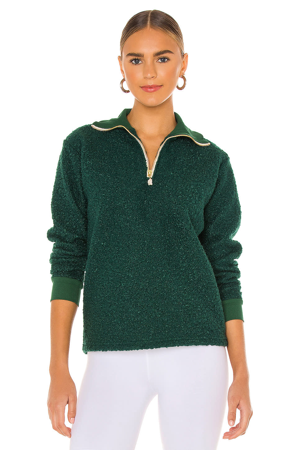 DONNI. Curly Half Zip Pullover