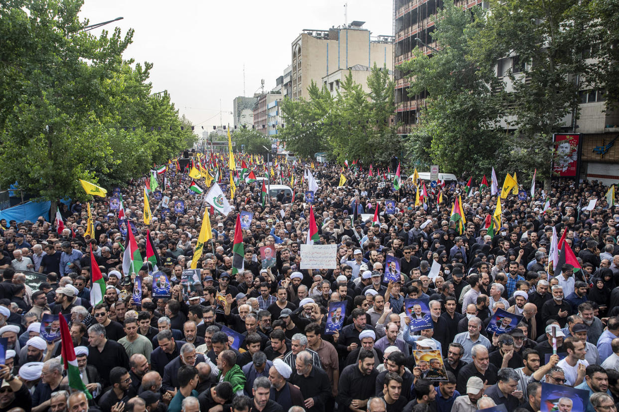 Image: Funeral Procession Held For Hamas Leader Ismail Haniyeh In Tehran (Majid Saeedi / Getty Images)