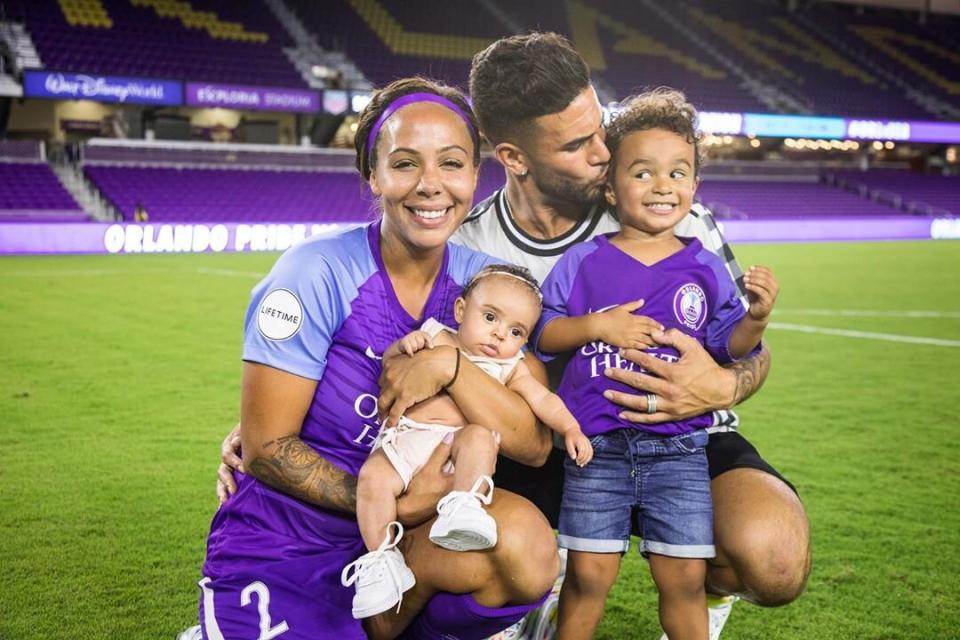 Sydney Leroux and family