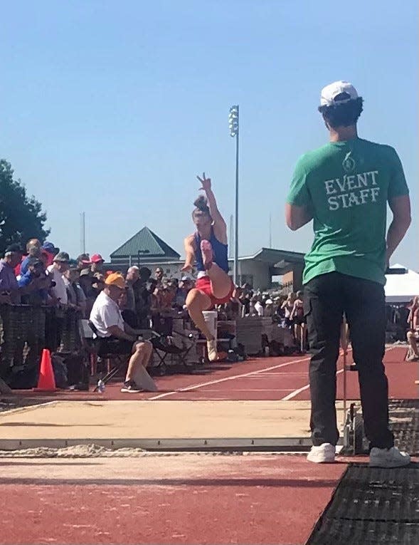 Highland's Juliette Laracuente won the Division II girls state championship in the long jump this season with a leap of 19-5.25.