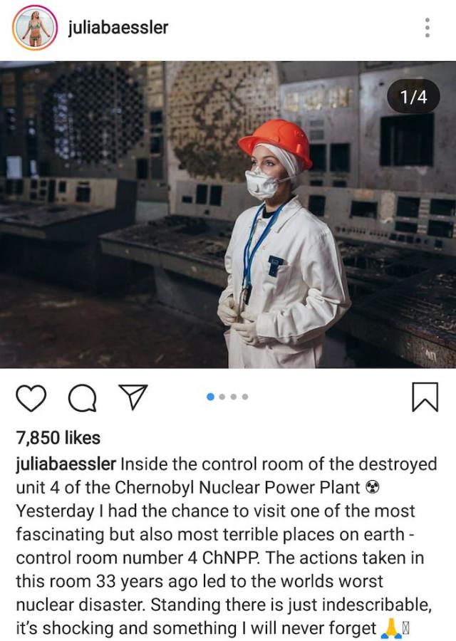 Instagram model who took photos at Chernobyl savages social media backlash