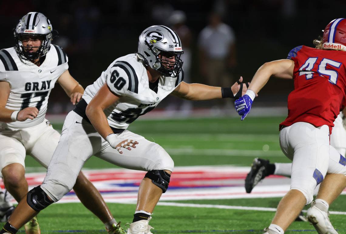 JT Sowell (60) of Gray Collegiate during Hammond’s game against visiting Grey Collegiate on Friday, September 1, 2023. Sam Wolfe/Special To The State