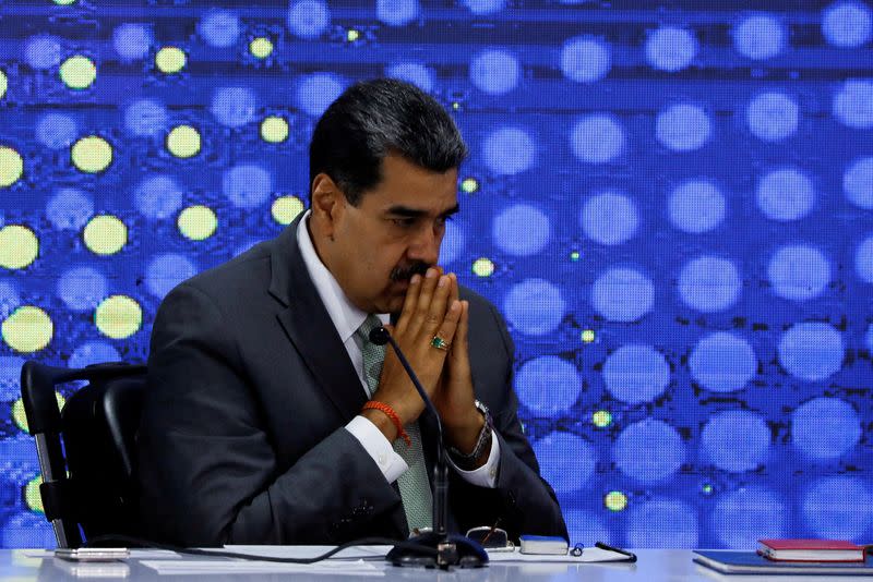 FILE PHOTO: Venezuelan President Nicolas Maduro attends an event at the National Electoral Council, in Caracas