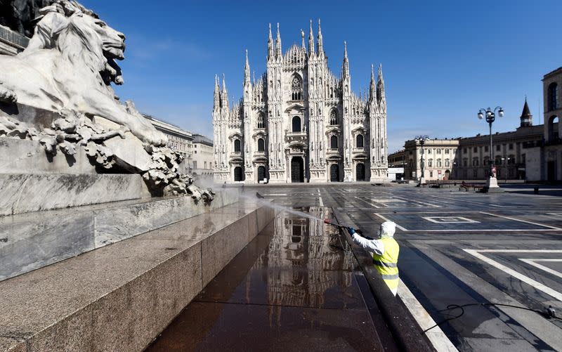 FILE PHOTO: Coronavirus disease (COVID-19) outbreak in Milan