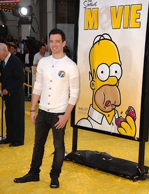 J C Chasez at the Los Angeles premiere of 20th Century Fox's The Simpsons Movie