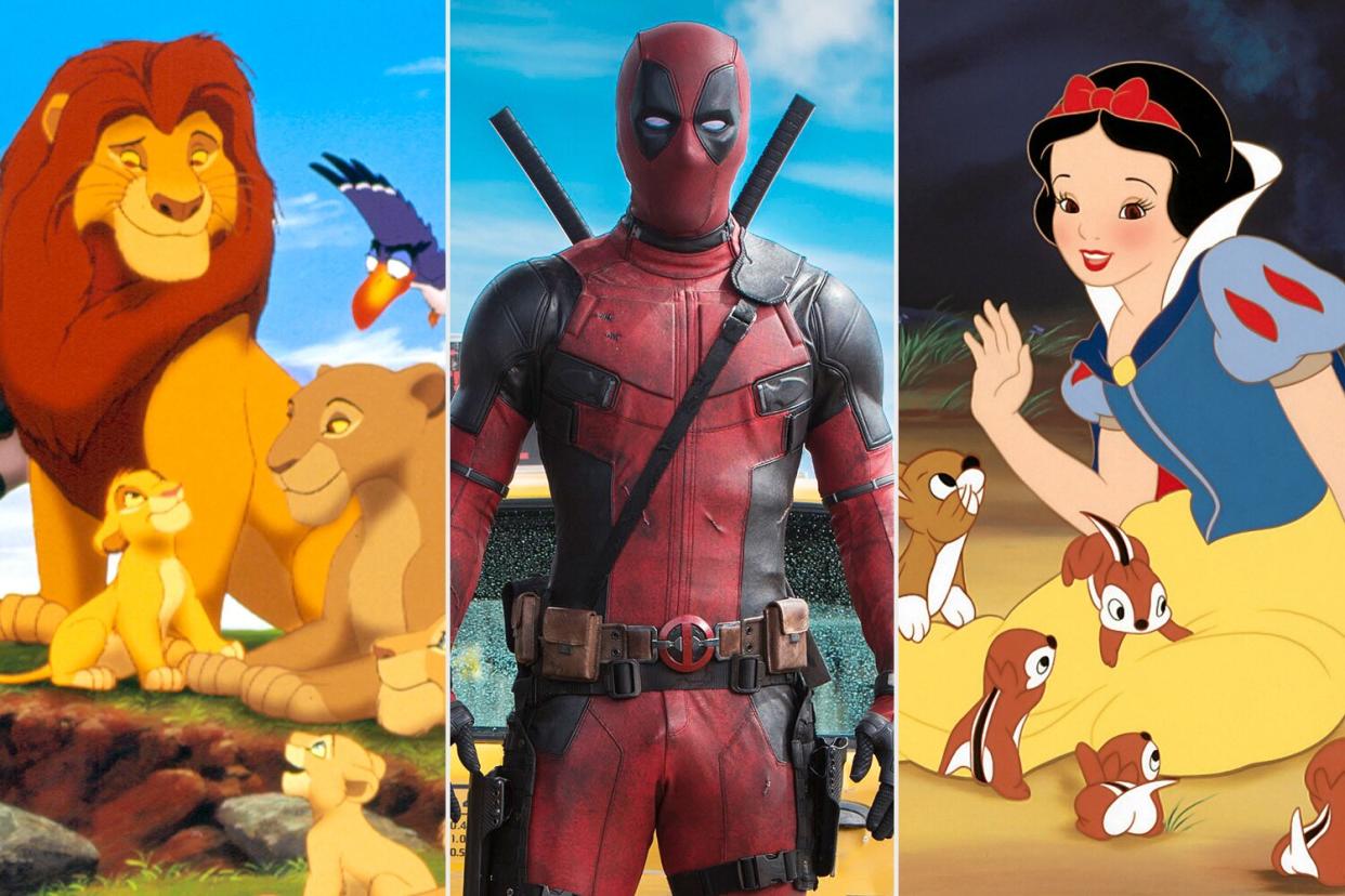 lion king; deadpool; snow white