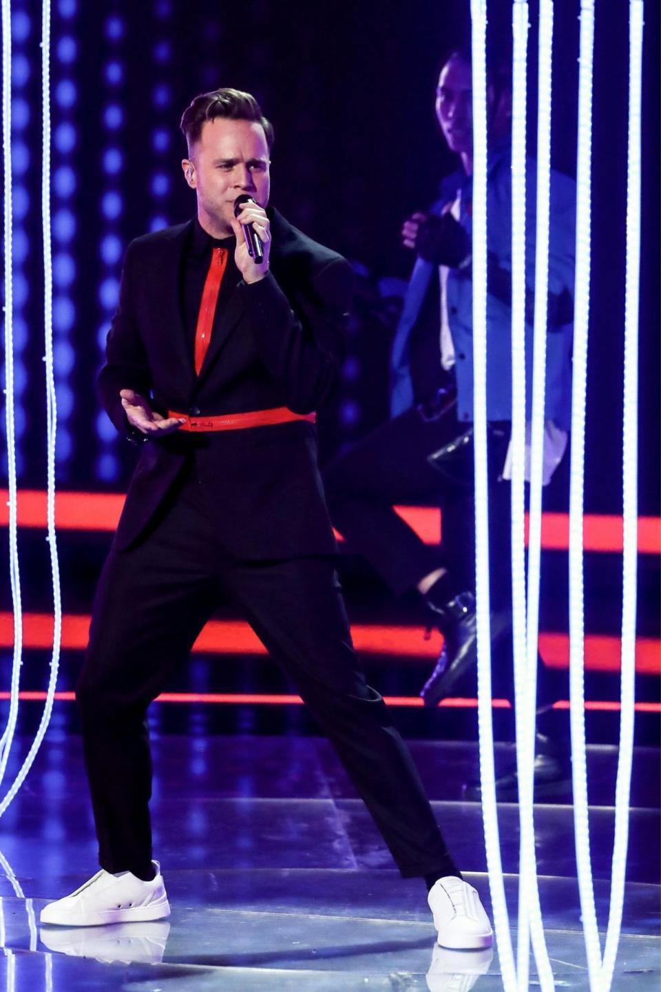 Guest star: Olly Murs performed on the show that made him a household name (Dymond/Thames/Syco/REX)