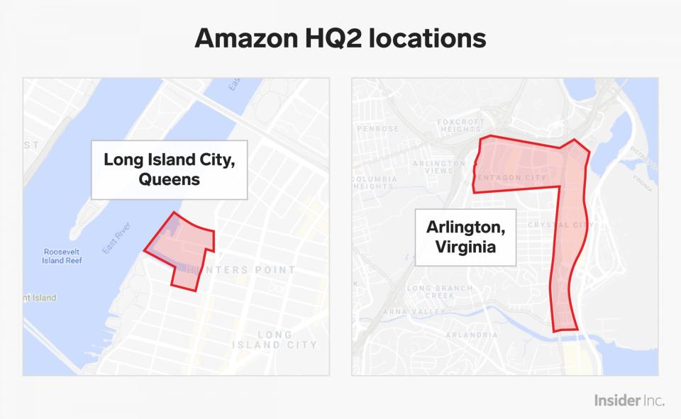 amazon hq2 lic queens arlington virginia locations graphic