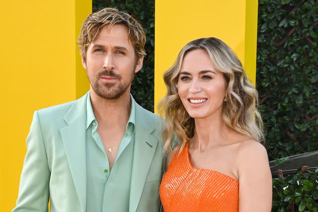 <p>Jon Kopaloff/Getty</p> Ryan Gosling and Emily Blunt on April 30, 2024
