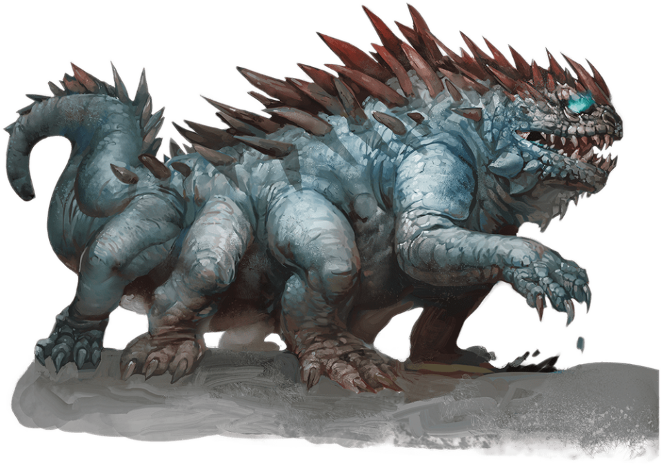 A basilisk from Dungeons & Dragons 5th edition, as featured in the 2014 Monster Manual.