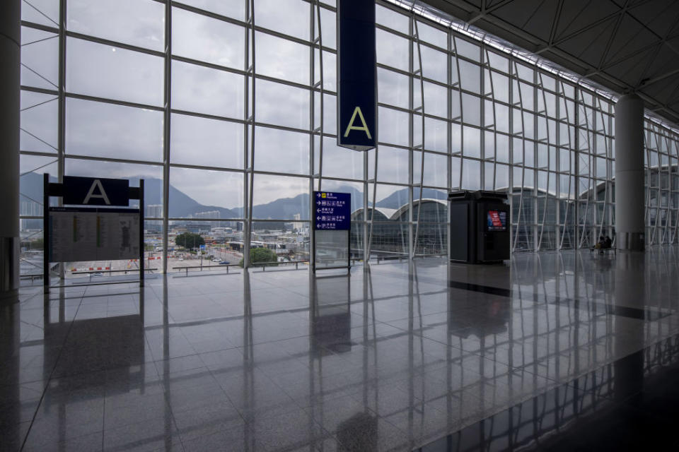 香港機場客運量只有疫情前約2%