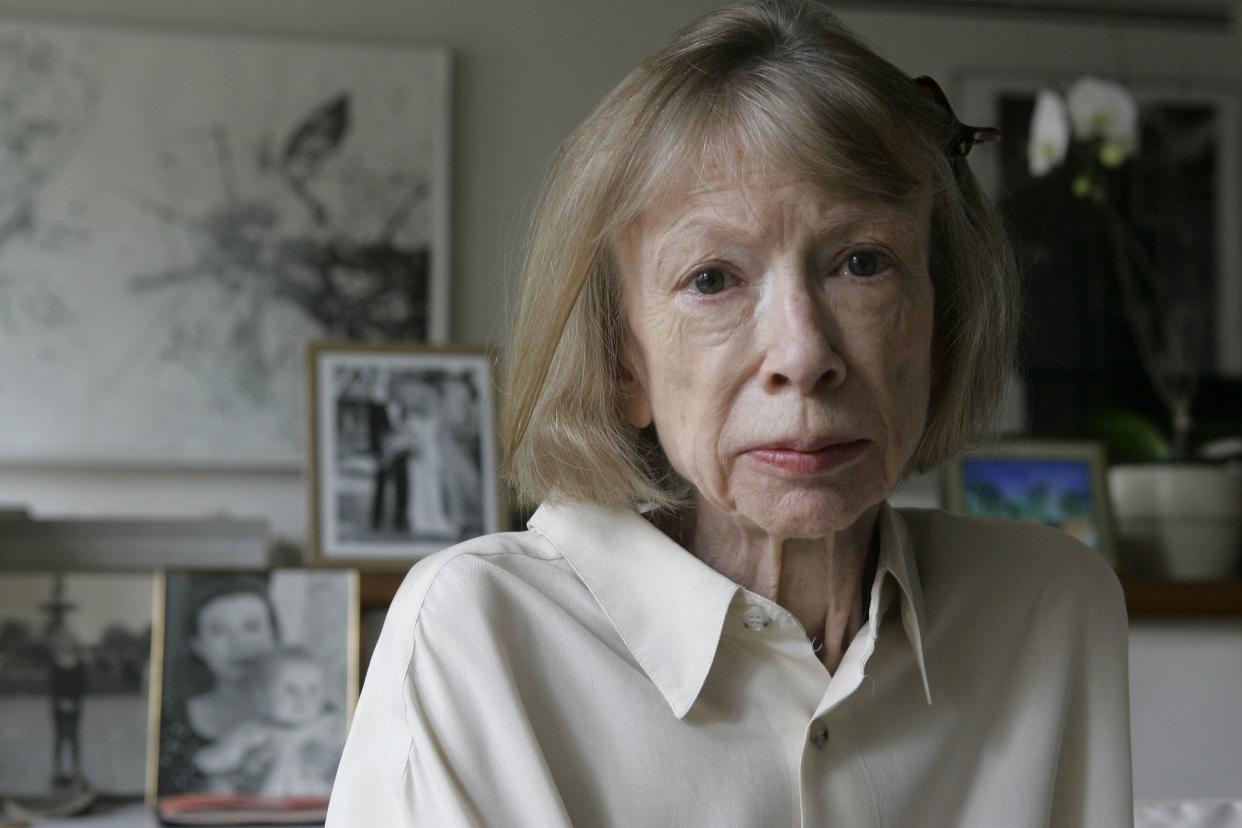 Author Joan Didion photographed in her New York apartment on Sept. 26, 2005. 