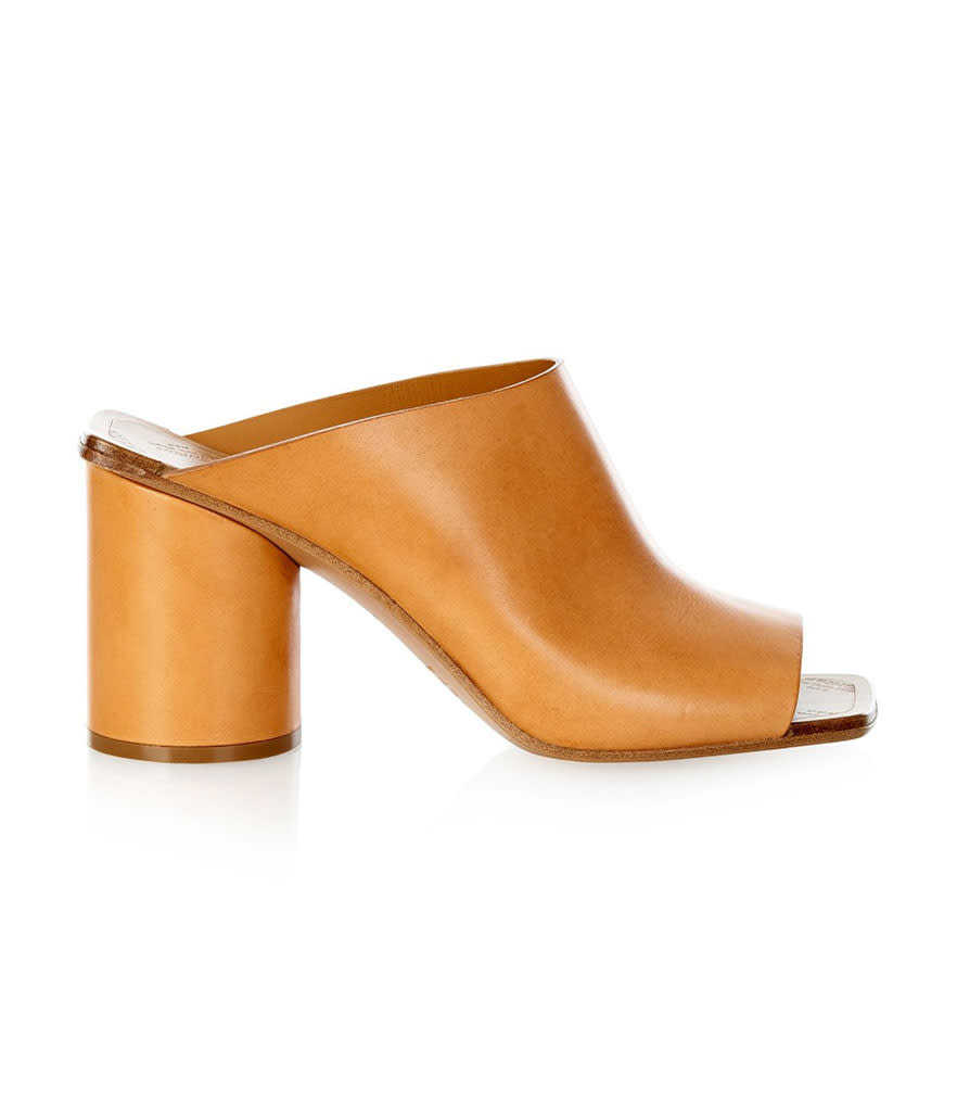 <p>Maison Margiela Vegetable-Tanned Lether Mules, $734, <a rel="nofollow noopener" href="http://www.matchesfashion.com/products/Maison-Margiela-Vegetable-tanned-leather-mules-1012737#" target="_blank" data-ylk="slk:matchesfashion.com;elm:context_link;itc:0;sec:content-canvas" class="link ">matchesfashion.com</a></p>