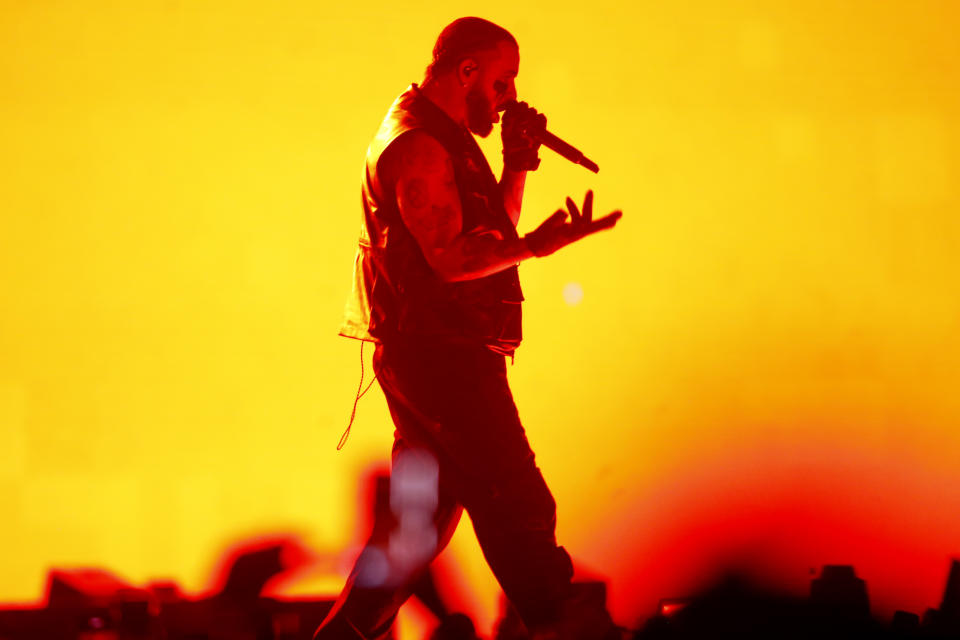 Drake performing