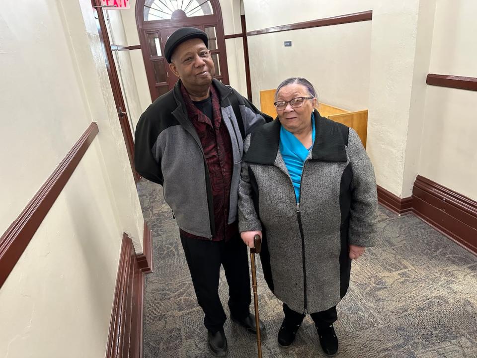 Marty and LaVerne David, the parents of Martin David, are shown Wednesday, April 10, 2024, at Halifax provincial court.