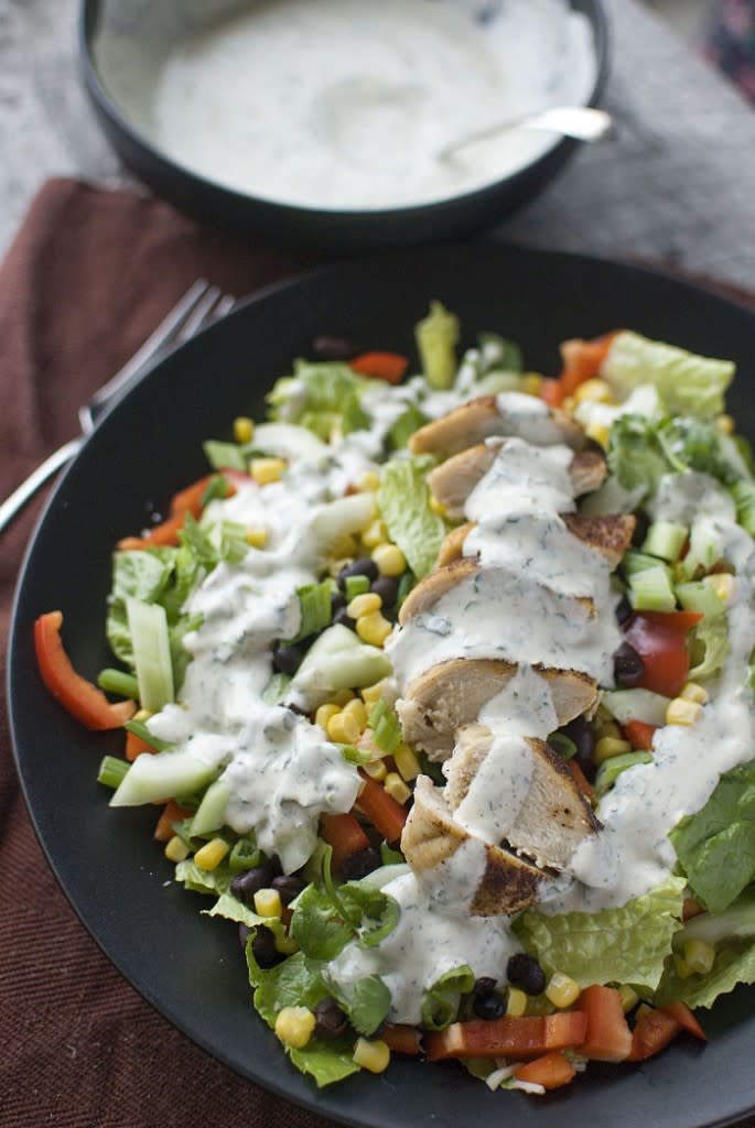 Southwest Salad with Spicy Cilantro Dressing