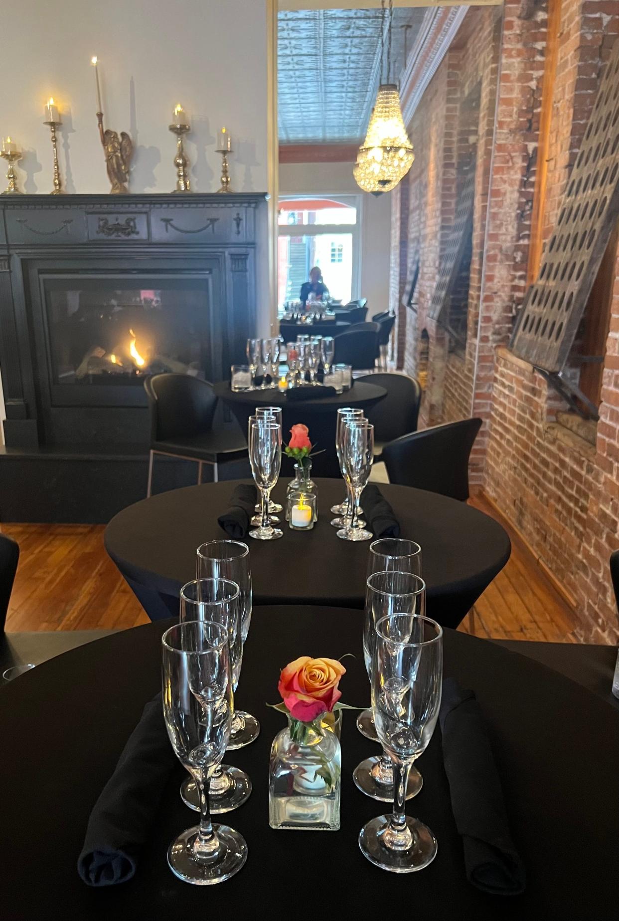 Inside the Heritage Room at The Champagnery in Louisville.