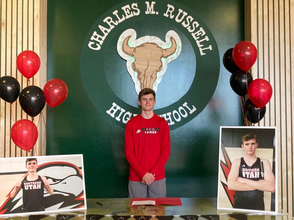 CMR's Jackson Tarver, who signed with Southern Utah on Wednesday, is approaching school records for the Rustlers in track and field this season.