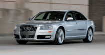 <p>Believe it or not, even the V-10-powered Audi S8 is cheap enough to be on this list. Used ones with miles <a href="https://www.ebay.com/itm/2007-Audi-S8-4dr-Sedan/183815467553?hash=item2acc417221:g:xskAAOSw5KVdPs-c" rel="nofollow noopener" target="_blank" data-ylk="slk:can be had in the teens;elm:context_link;itc:0;sec:content-canvas" class="link ">can be had in the teens</a>, and if you opt for an older V-8 model, prices are even more reasonable. Top speed is an electronically limited 155 mph. </p>