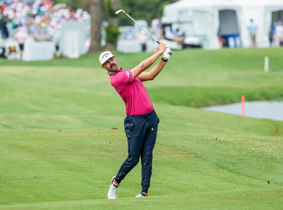 Erik van Rooyen on the 10th hole during the third round of the RBC Heritage Presented by Boeing on Saturday, April 16, 2022 at Harbour Town Golf Links in Sea Pines on Hilton Head Island.