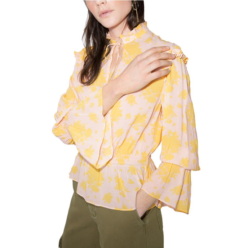 <a rel="nofollow noopener" href="https://rstyle.me/n/c2e47fchdw" target="_blank" data-ylk="slk:Bell Sleeve Blouse, & Other Stories, $65Romance is on high for spring and summer, and this wispy top is ultra-ladylike in punchy yellow—another huge color for the season.;elm:context_link;itc:0;sec:content-canvas" class="link ">Bell Sleeve Blouse, & Other Stories, $65<p>Romance is on high for spring and summer, and this wispy top is ultra-ladylike in punchy yellow—another huge color for the season.</p> </a>