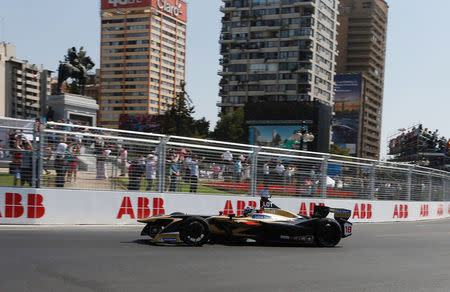 Formula E - FIA Formula E Santiago ePrix - Santiago, Chile - February 3, 2018. Techeetah driver Andre Lotterer of Germany in action during the race. REUTERS/Rodrigo Garrido