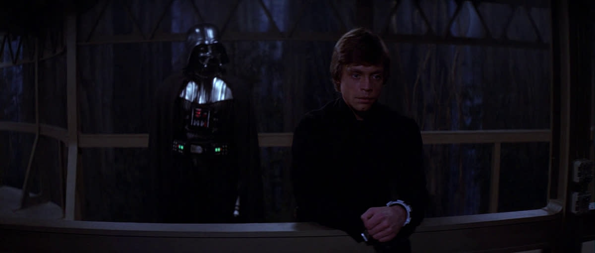 Luke and Darth have a father/son chat (Image by Lucasfilm)