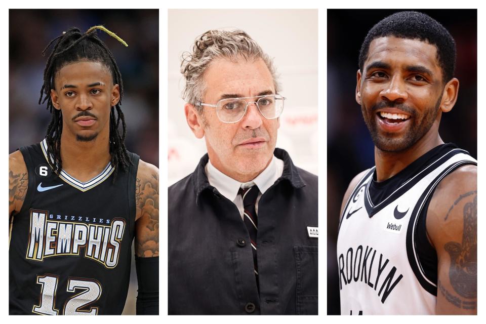 Nike collaborators and partners Ja Morant, Tom Sachs, and Kyrie Irving,