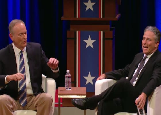 Jon Stewart, Bill O'Reilly Debate: Light on Laughs, Heavy on Political Blah-Blah (Review)