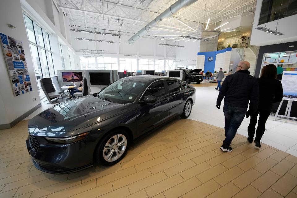 A Honda Accord in a showroom (Copyright 2023 The Associated Press. All rights reserved.)