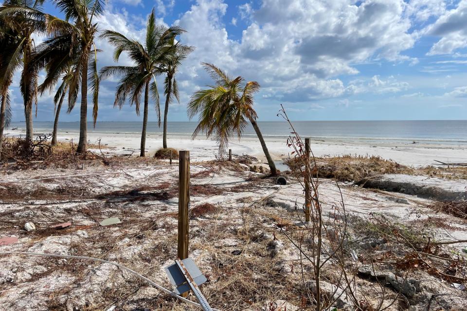 Images from Fort Myers Beach show the aftermath of powerful Hurricane Ian. Power to the first few homes on Fort Myers Beach was restored Saturday, and FPL is nearly finished with the main powerline along Estero Boulevard.