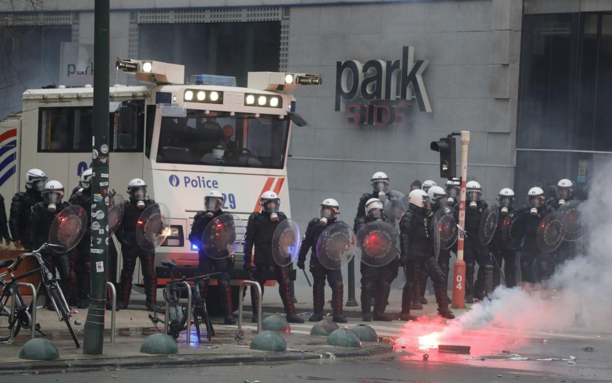 European Demonstration against Covid-19 measures, Brussels, Belgium - Shutterstock 