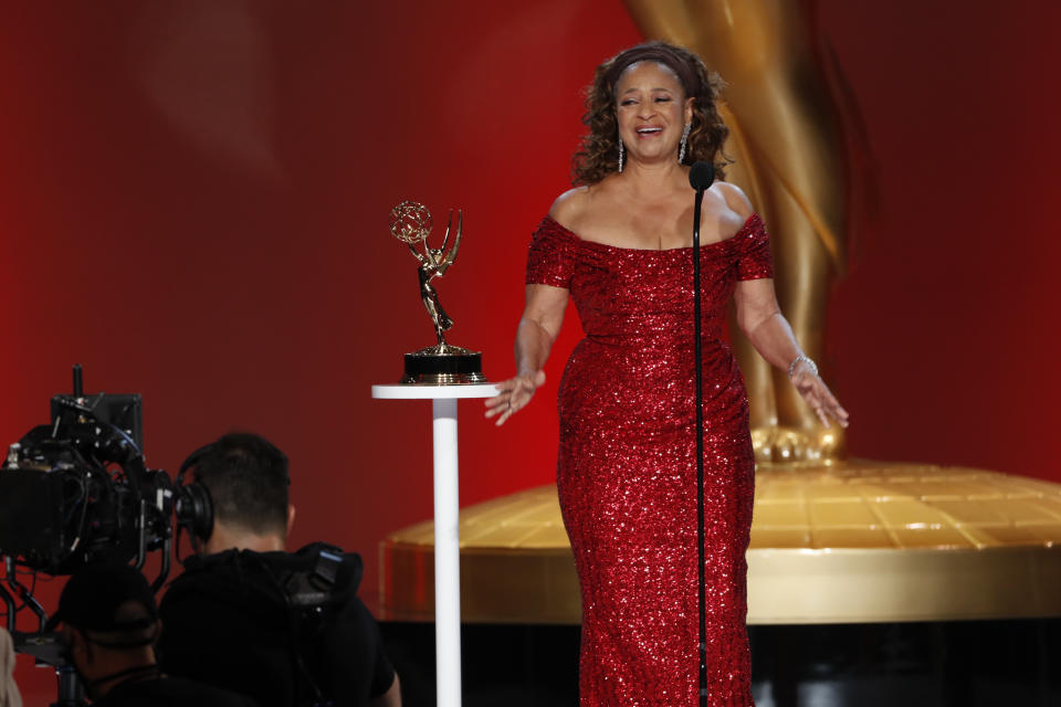 Debbie Allen accepts the Governors Award at the 73rd Emmy Awards.