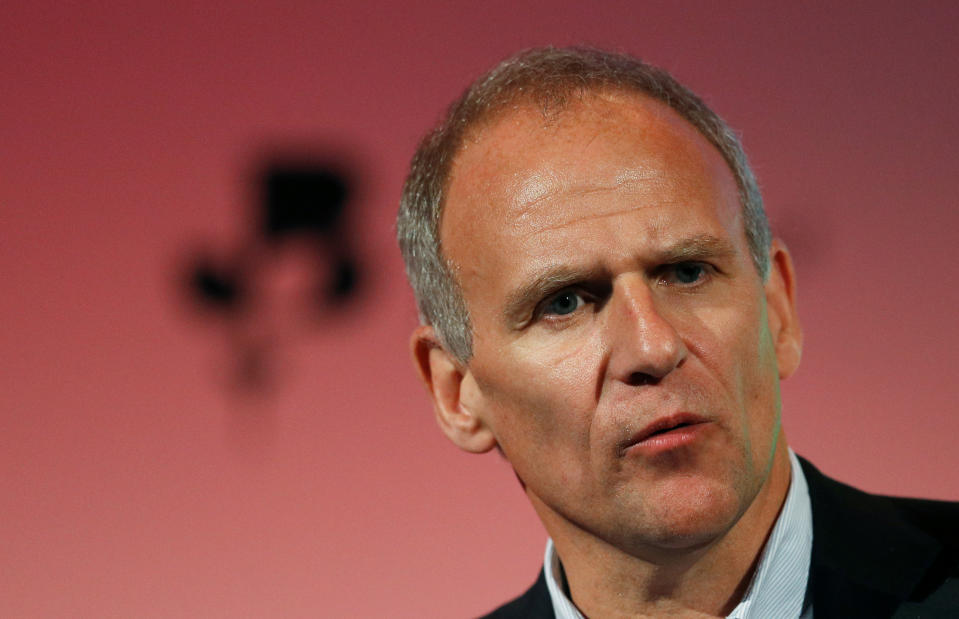 Dave Lewis, Tesco CEO, speaks at the the British Chamber of Commerce annual conference in London, Britain, March 28, 2019. REUTERS/Peter Nicholls