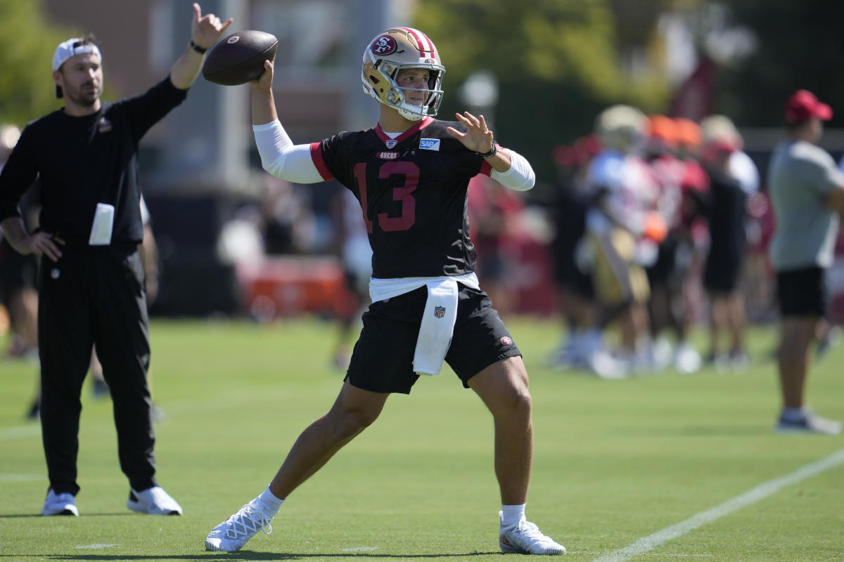 49ers QB Brock Purdy returns to practice for the first time since