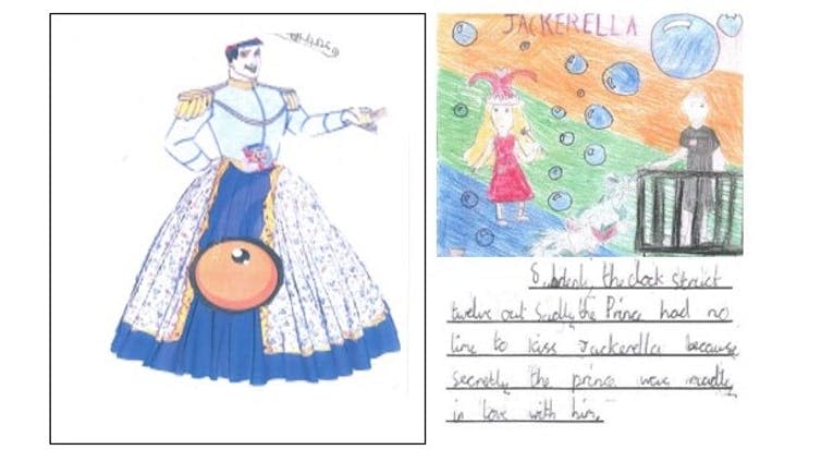 <span class="caption">Alternative fairy tale characters created by Year 3 and 5 pupils in a Celebrating Diversity Week literacy lesson.</span> <span class="attribution"><span class="source">Author's 2015 PhD</span></span>