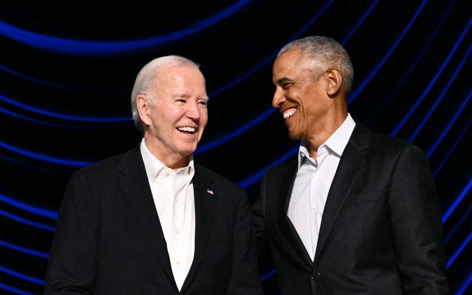 Barack Obama joins President Biden on the campaign trail in LA in June