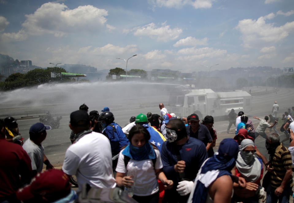 Opposition demonstration near the Generalisimo Francisco de Miranda Airbase “La Carlota” in Caracas