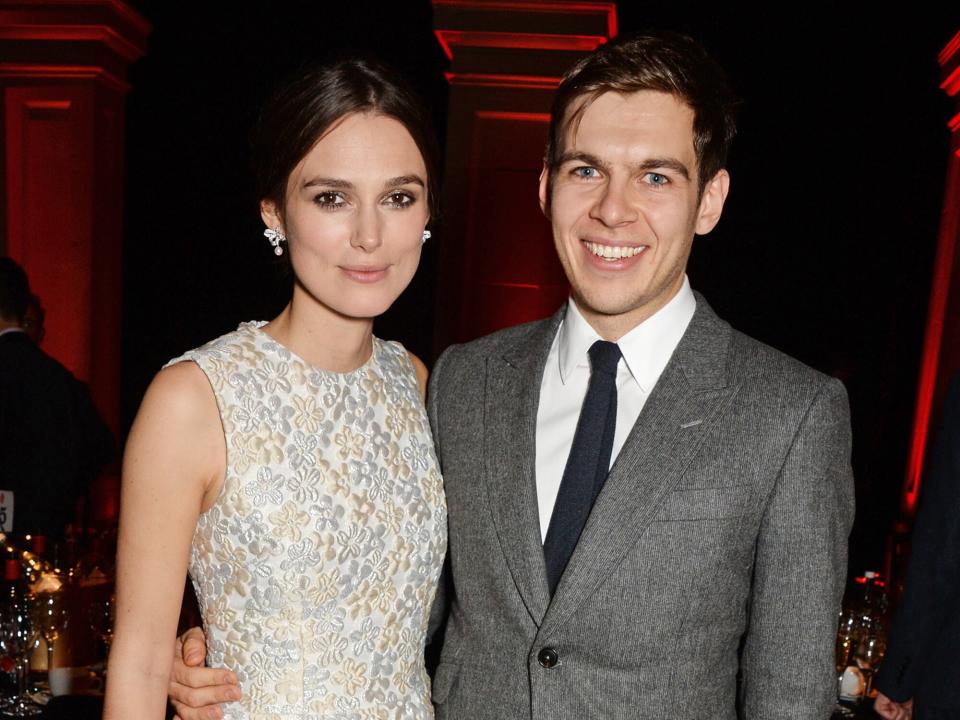 Keira Knightley (L) and James Righton attend an after party celebrating The Moet British Independent Film Awards 2014 at Old Billingsgate Market on December 7, 2014 in London, England