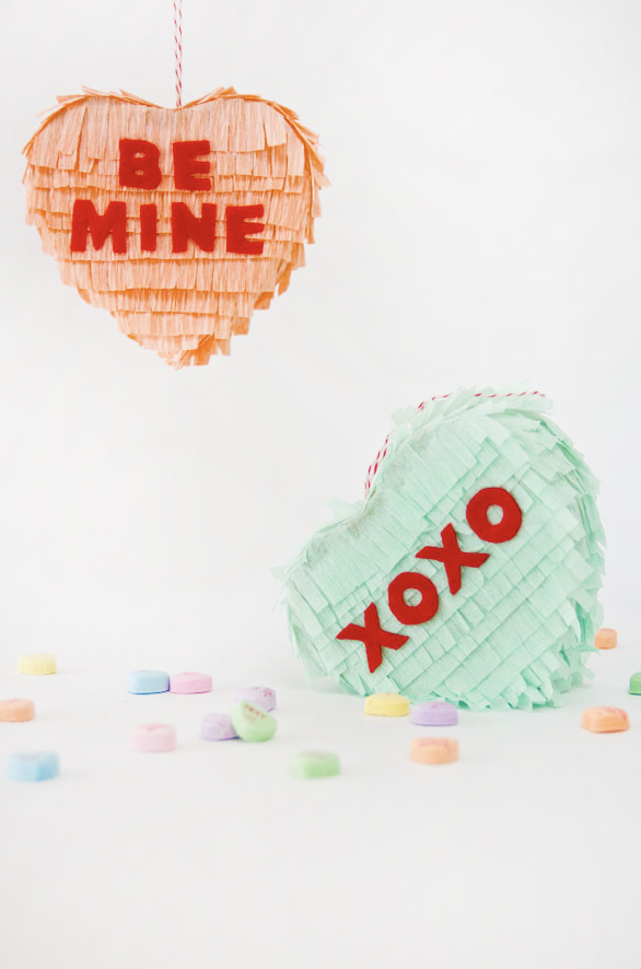 21) DIY Conversation Heart Piñata